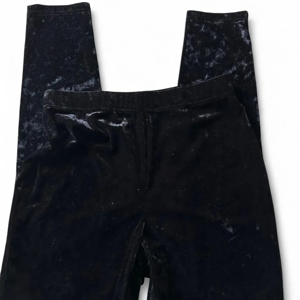 Versona Black Crushed Velvet Pants – Size Medium - Image 4