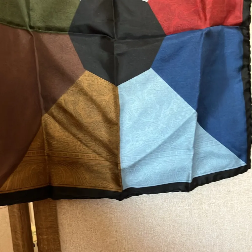 Ashear Italian Silk multi colored hand rolled handkerchief - Image 7