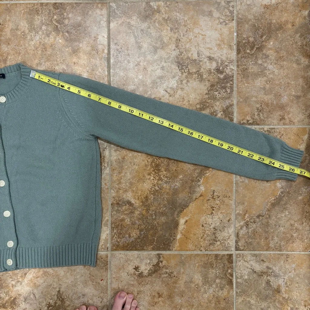 Brandy Melville Teal Green Wool Cardigan - Image 5