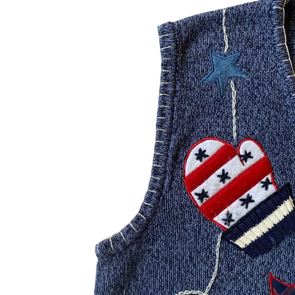 Bobbie Brooks women's large winter embroidered zip up stretchy sweater vest - Image 6