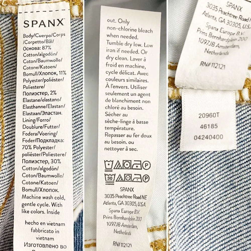 NWT SPANX Flare Jeans Size Large Tall Stonewashed Blue Pull-On Stretch Denim NEW - Image 12