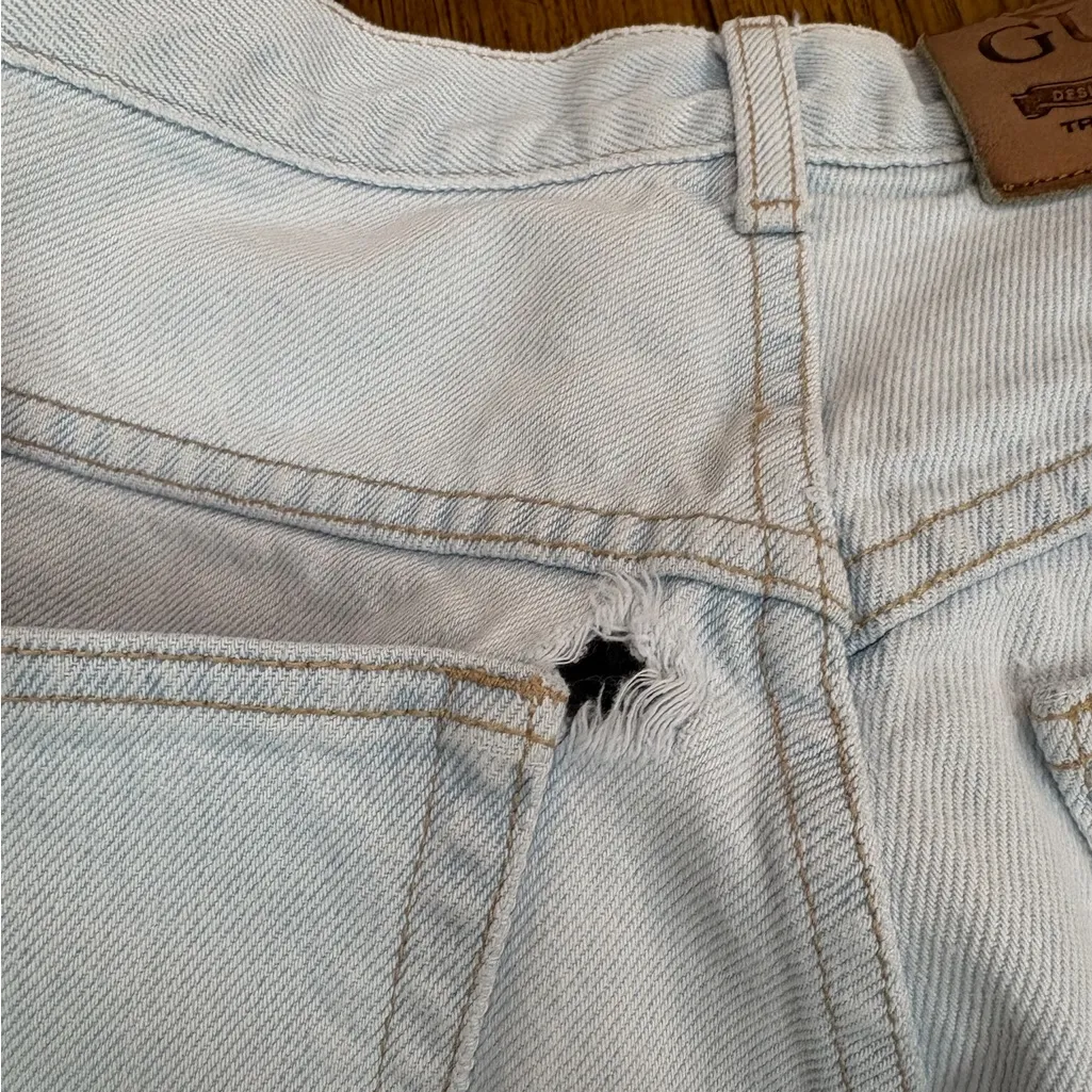 Vintage Guess Jeans White Wash High Rise Tapered Denim 80s 90s Light Wash - Image 7