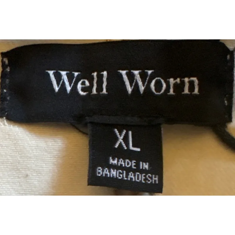 Well Worn Womens Cream Denim Chore Stretch Bottom up Jacket XL - Image 3