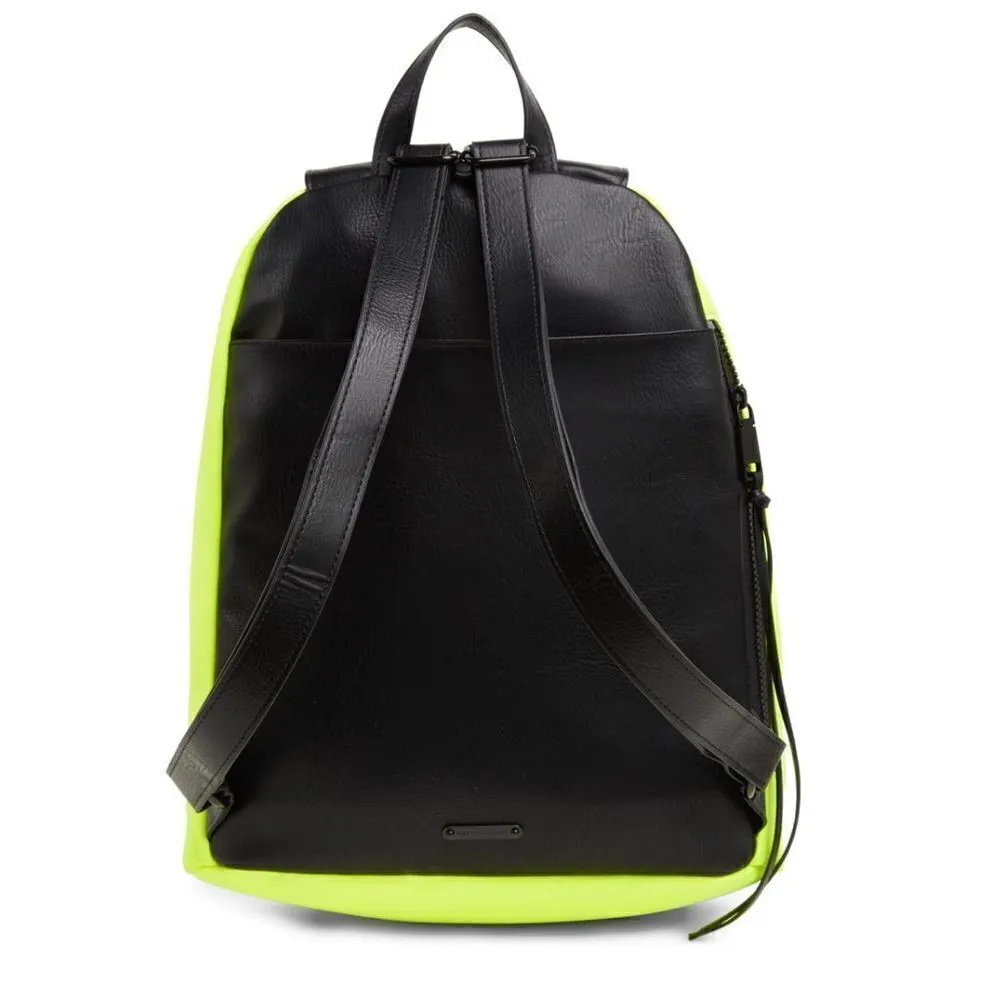 Rebecca Minkoff Julian Jumbo Zipped Nylon Backpack, Designer Neon Yellow, NWT‎ - Image 8
