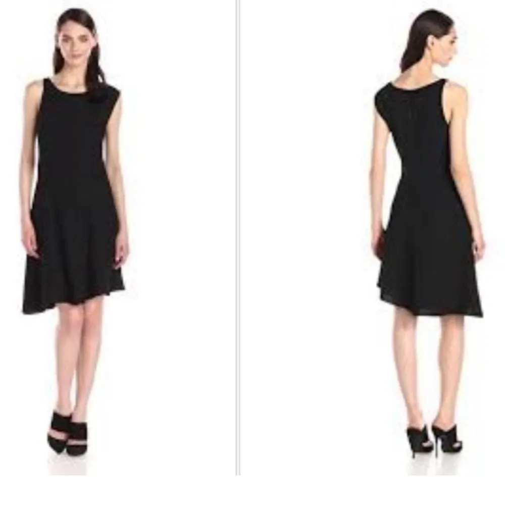 Halston Heritage Black Crepe Dress Size 2 - Image 9