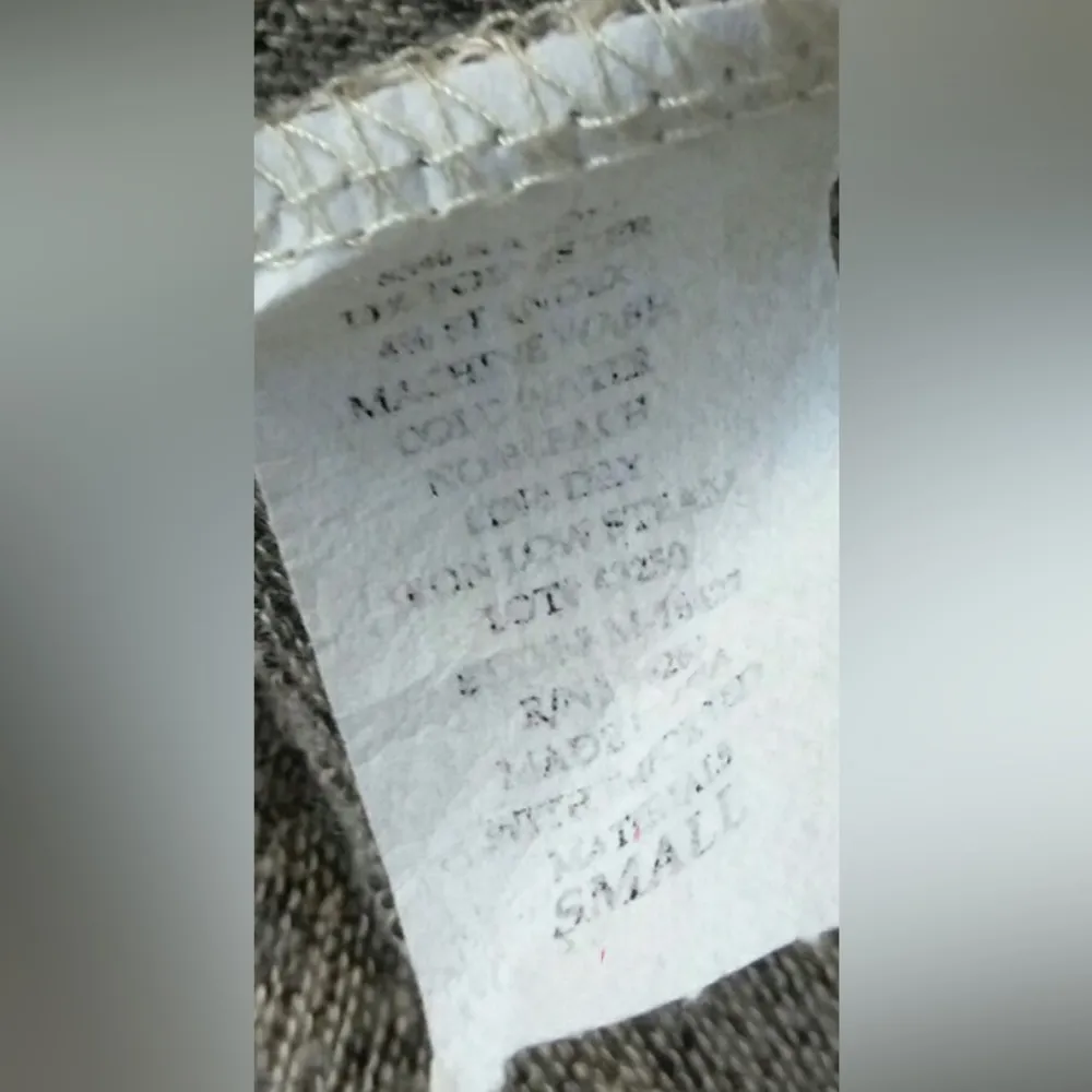 Fleurette Gray Fleurette Black White Long Open Cardigan Sweater Pockets Gray - Image 4