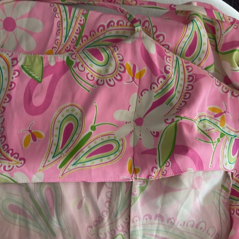 Lilly Pulitzer Dress Vintage Pink Silk Paisley Midi dress size 6 - Image 9