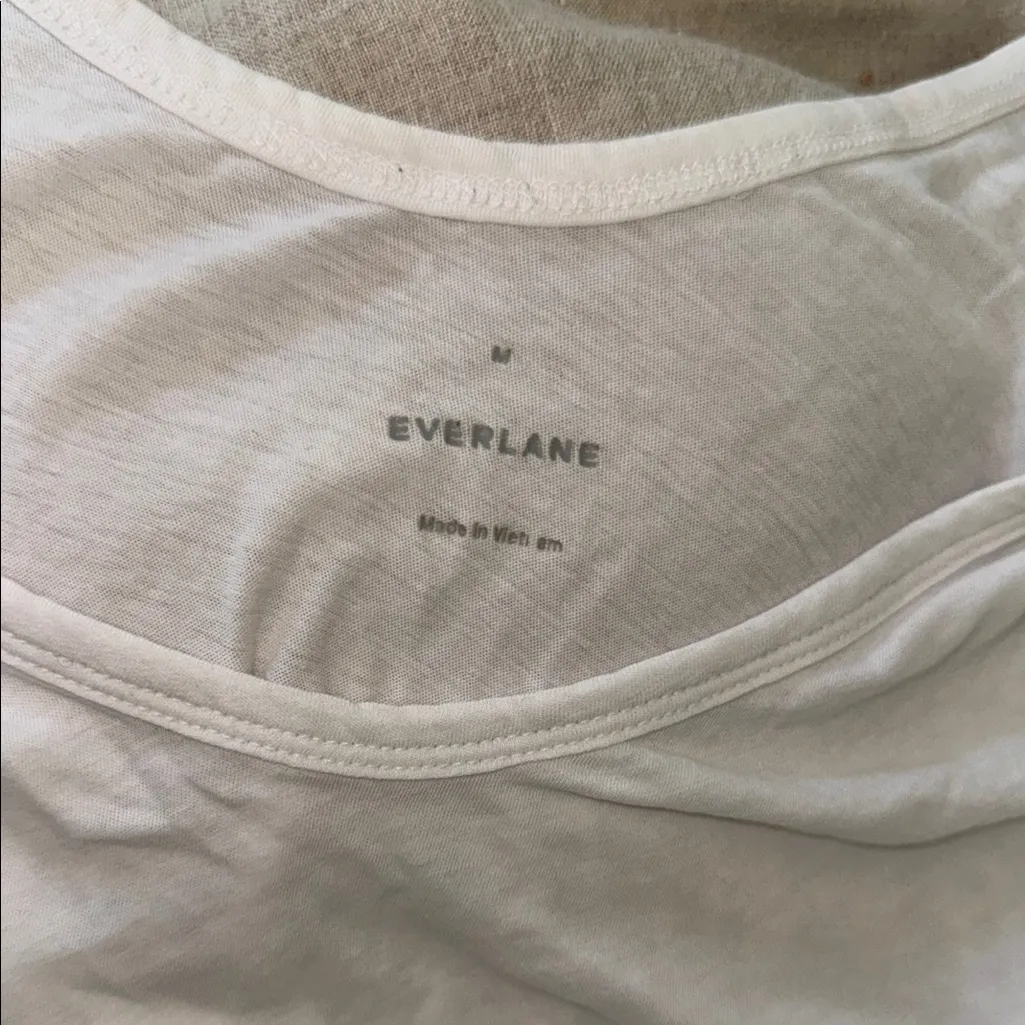 Everlane White Relaxed Tank Top - Image 3