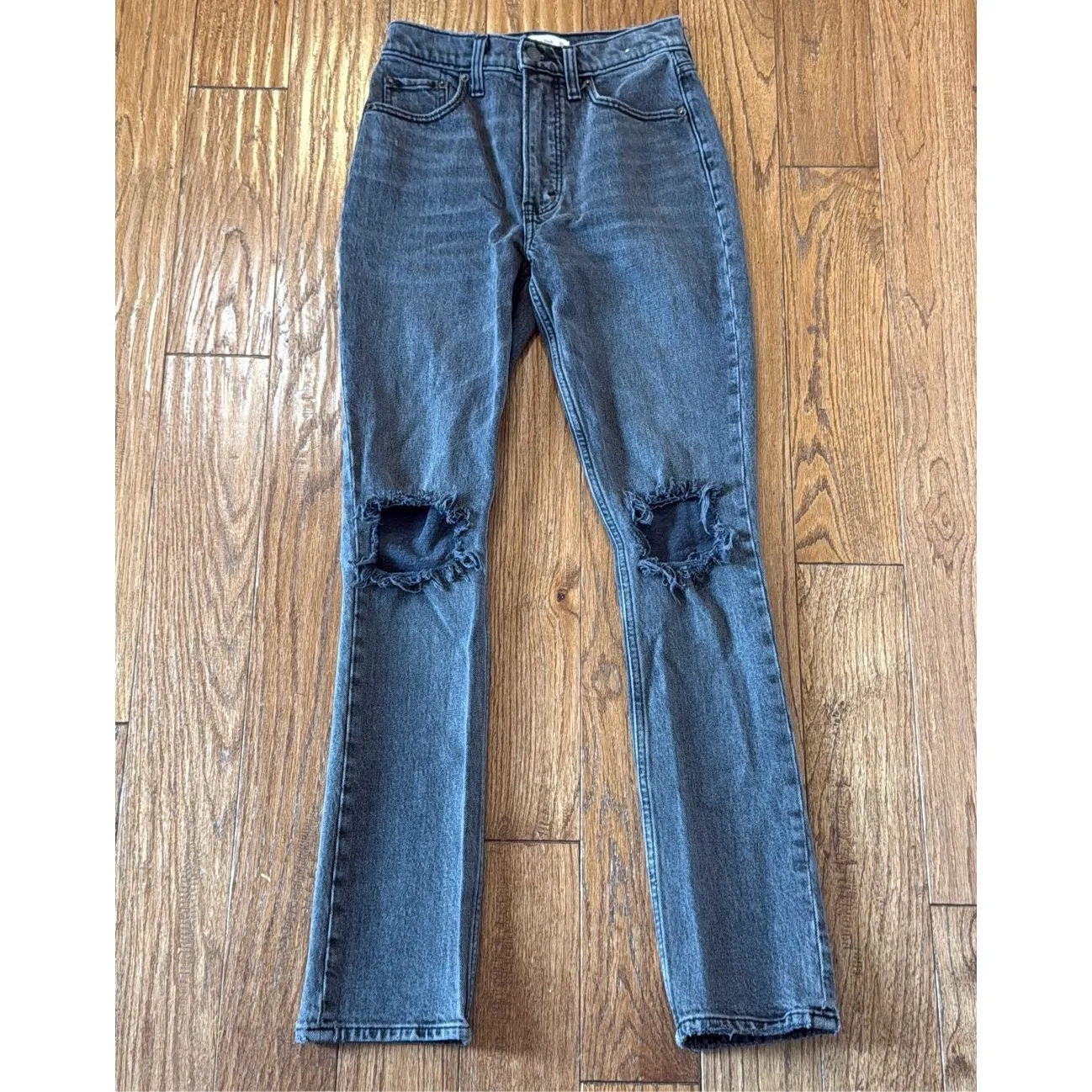 Abercrombie & Fitch the 90’s high rise skinny jeans black wash 25/0 - Image 11