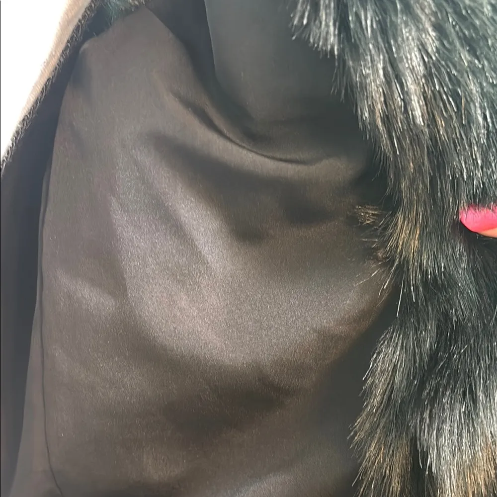 Mossimo Faux Fur Vest Black Size XS - Image 3