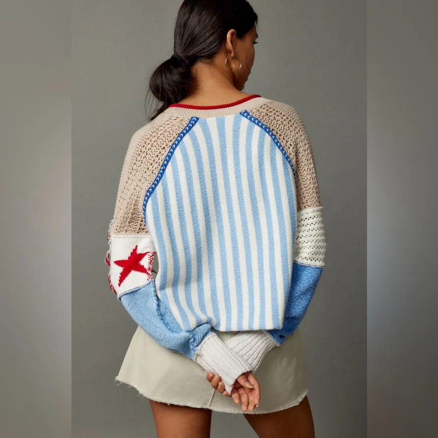 NWOT $149 Urban Outfitter X BDG  Johnny Patchwork Pullover Sweater Small - Image 5