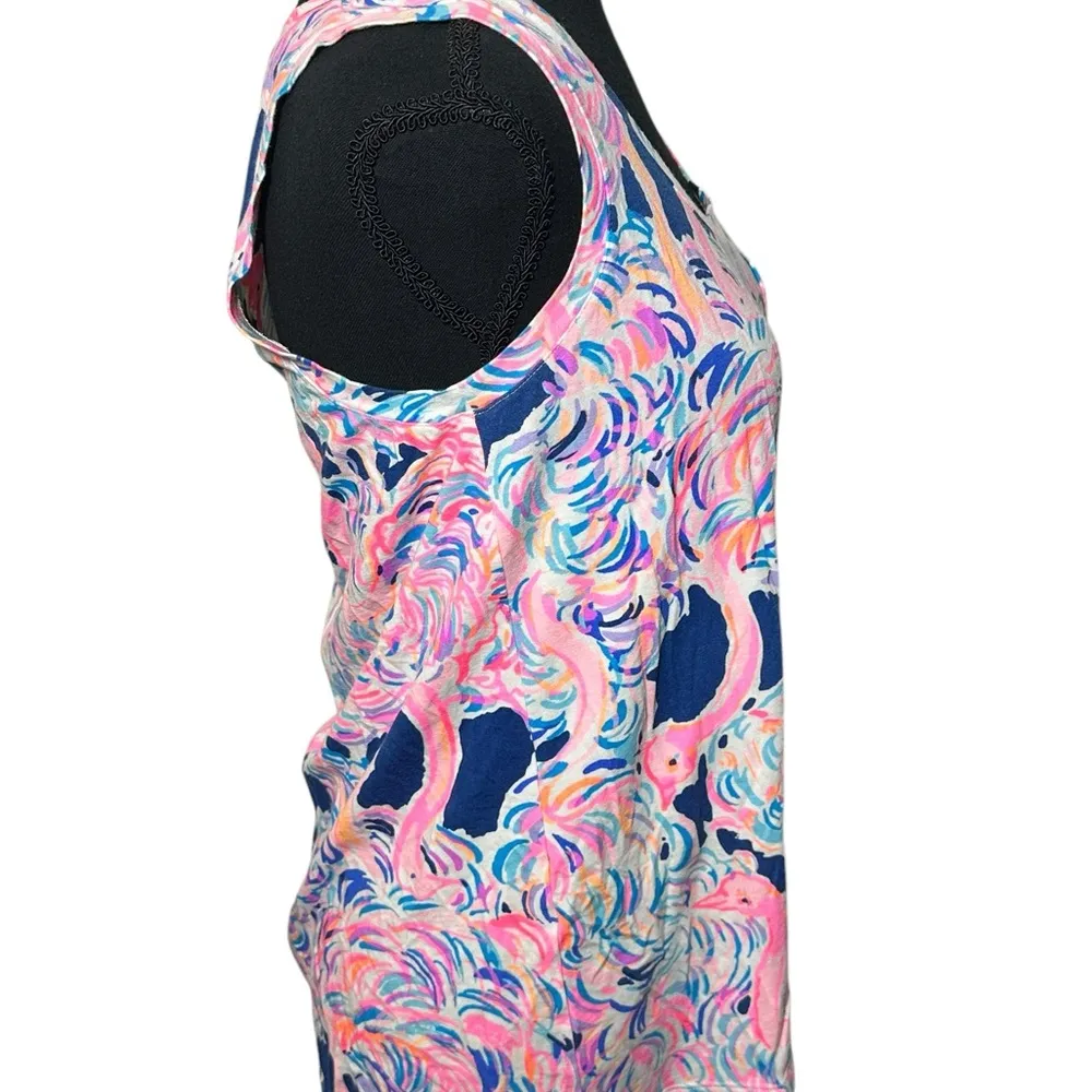 Lilly Pulitzer Crayton Pelican Pink Head in the Sand Tank with pocket Size Small - Image 3
