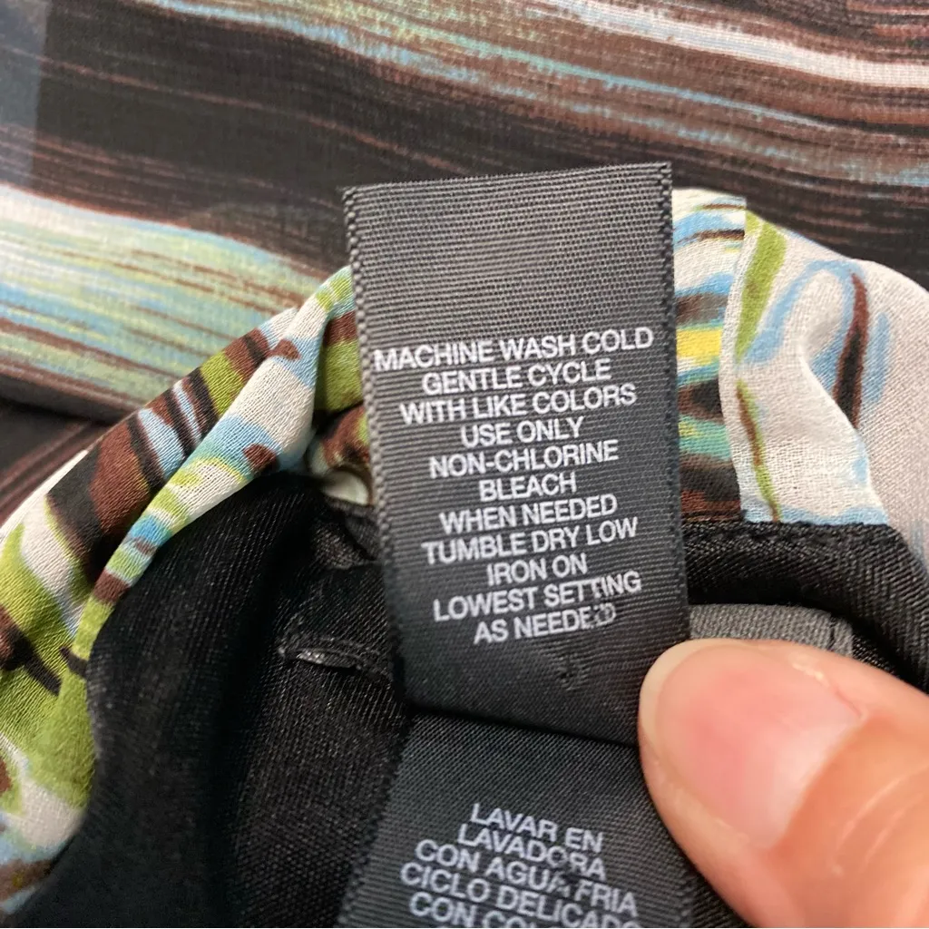 Bisou Bisou multicolored Sleeveless Top size medium - Image 7