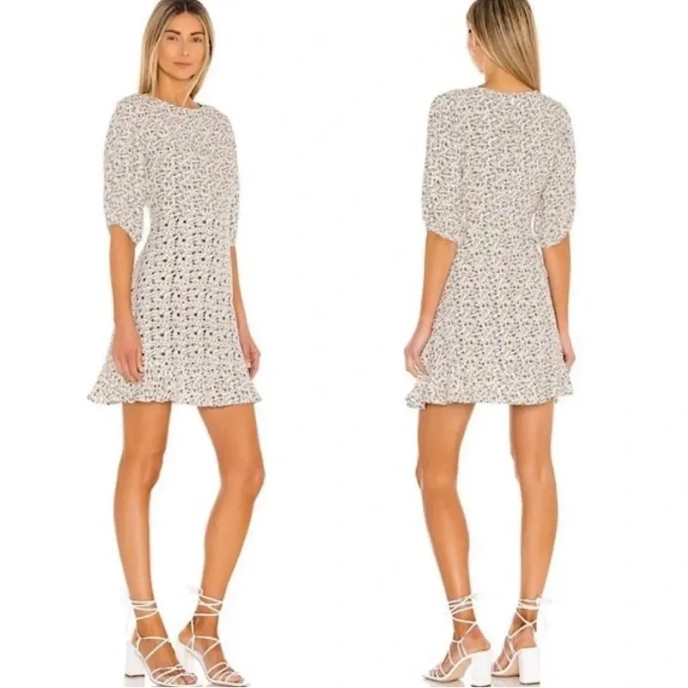 Faithfull the Brand Sidonie Mini Dress Aurelia Off White Chestnut Floral Print 4 - Image 3