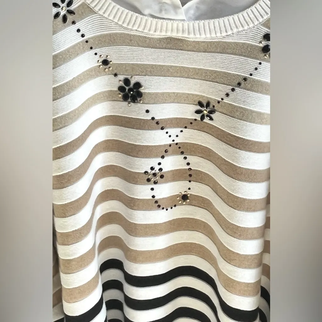 Alfred Dunner
Plus Size 3X Classic Ombre Stripe Two In One Sweater - Image 4