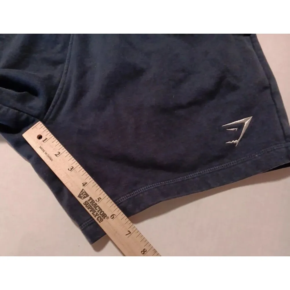 Women’s Gymshark Cotton Stretch Gym Athletic Shorts Drawstring Comfort Navy Med - Image 10