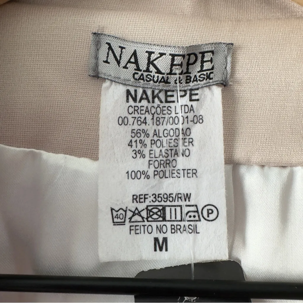 NWT Nakepe Blazer Single Button Front Long Sleeve Collar Pockets Business Office Size M - Image 9