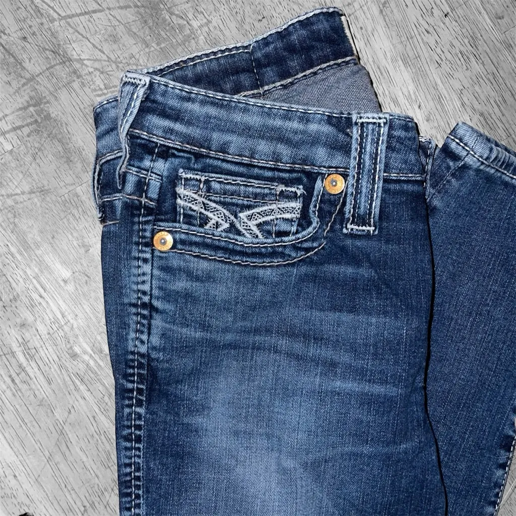 Big Star Dark Blue Skinny Jeans Size 26 - Image 2