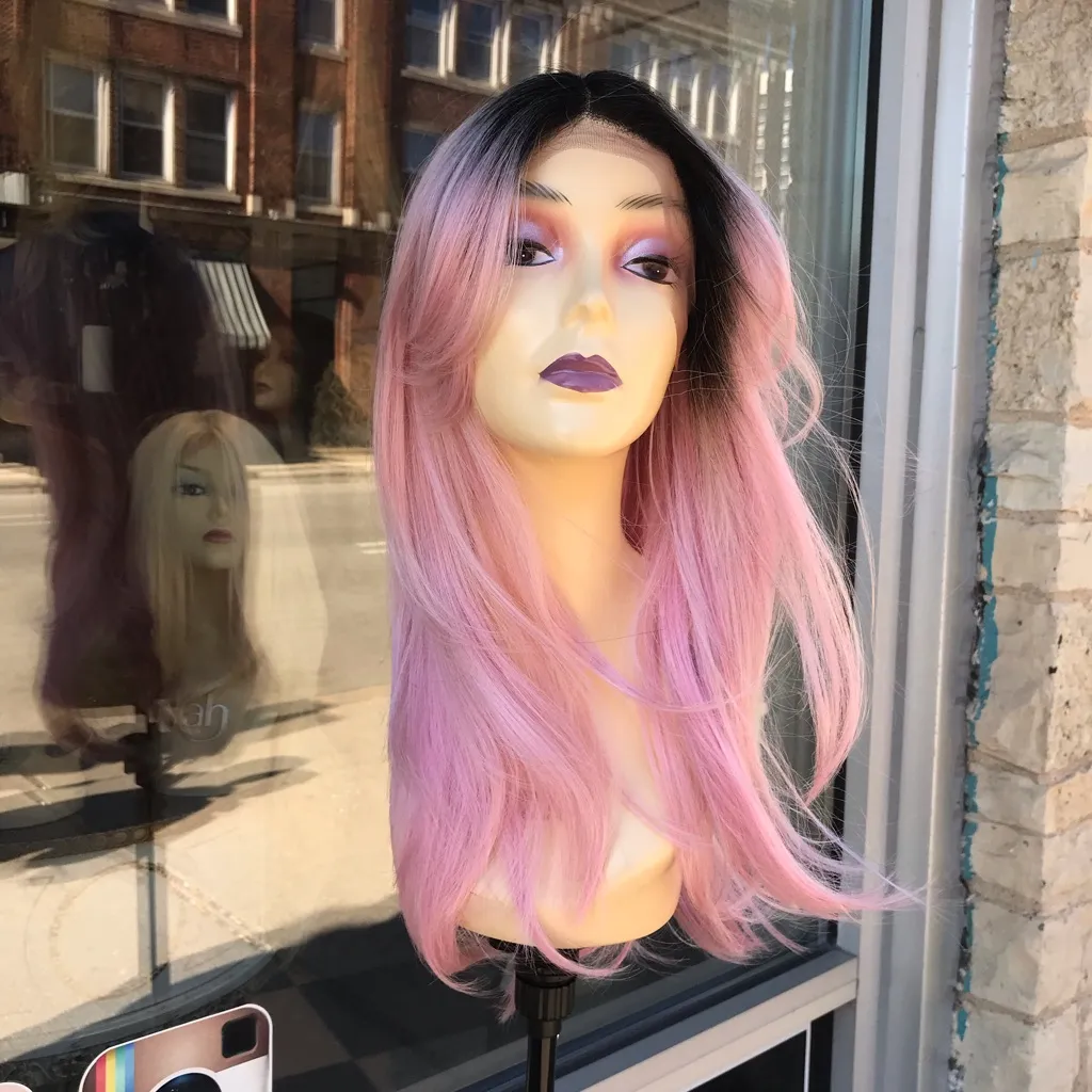 Pink Ombré Lacefront Long pink ombré Wig 2020 Wig Size 24 - Image 7