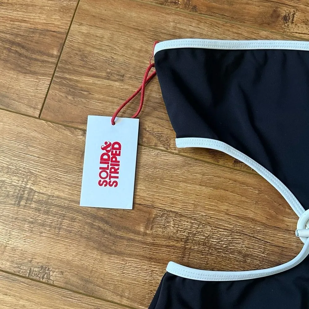 NWT Solid & Striped XS The Bella One Piece Swimsuit Butterluxe Black $198 - Image 7