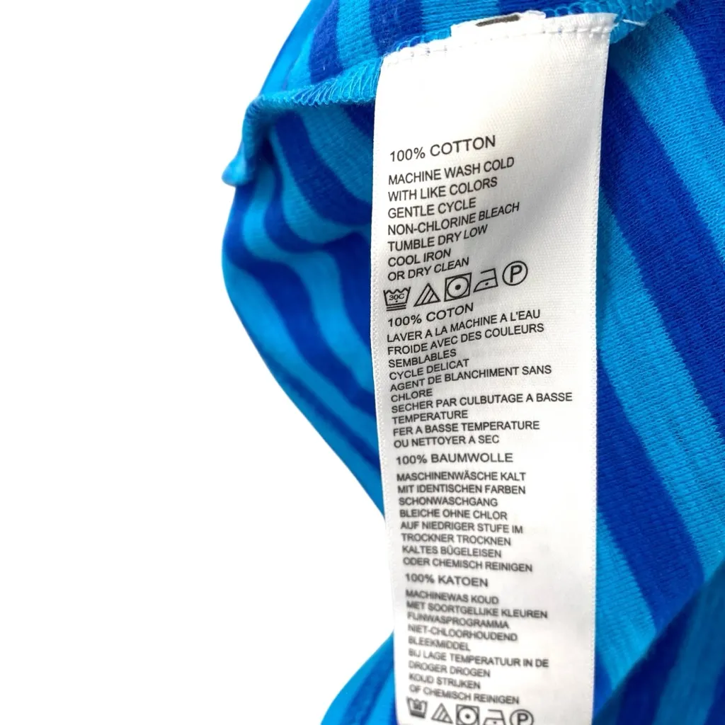 Tommy Bahama Juan the Line Blue Striped Short Sleeve T-shirt Dress - Image 6