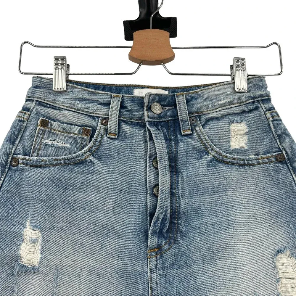 Boyish The Corey Denim Skirt in Dr. Strangelove Wash Size 23‎ - Image 4