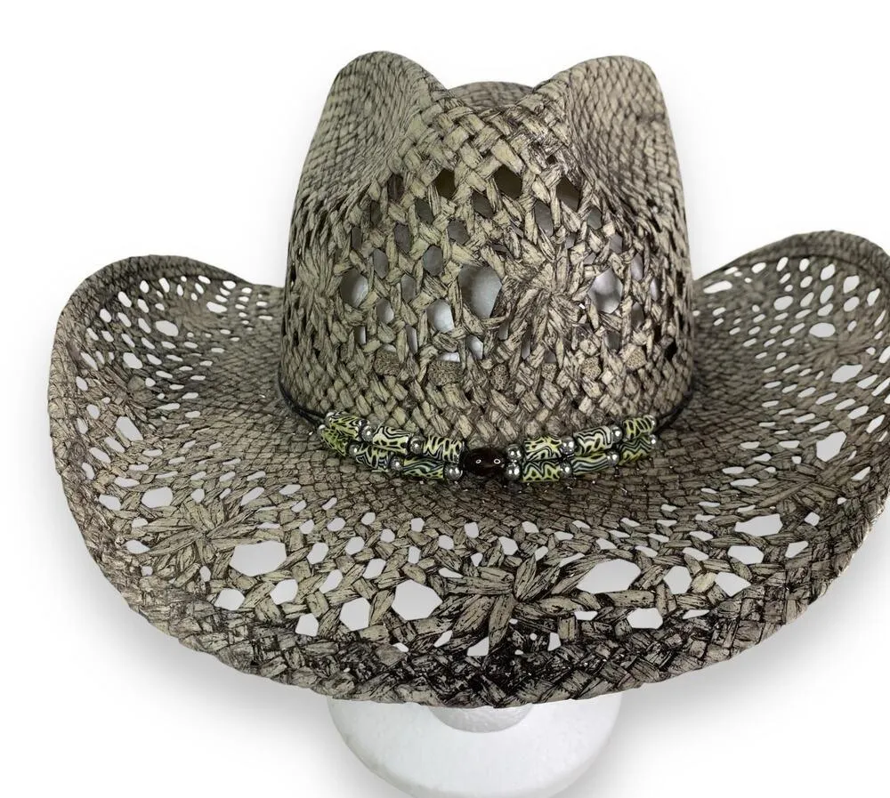 Bullhide Hats Run a Muck Collection GONE CRAZY Gray Toyo Straw Cowboy Hat - Image 3