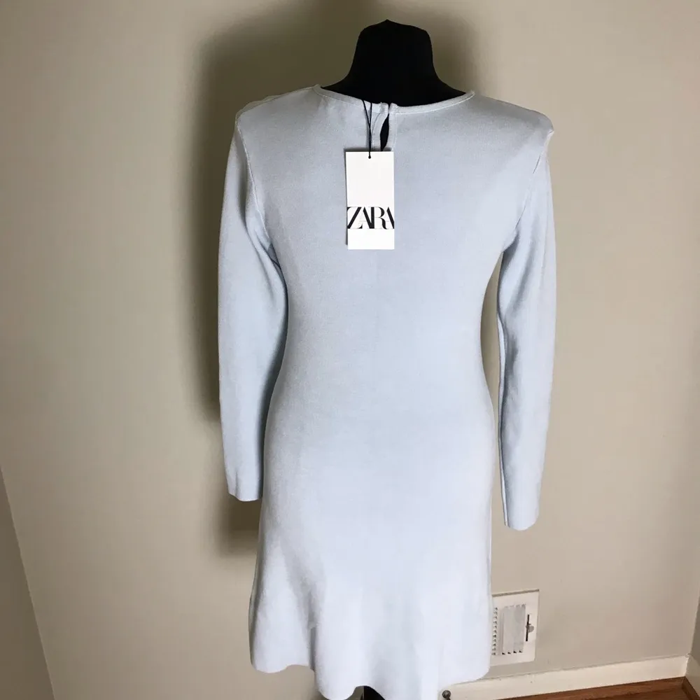 ZARA  Light Blue Long Sleeve Dress NWT - Image 4