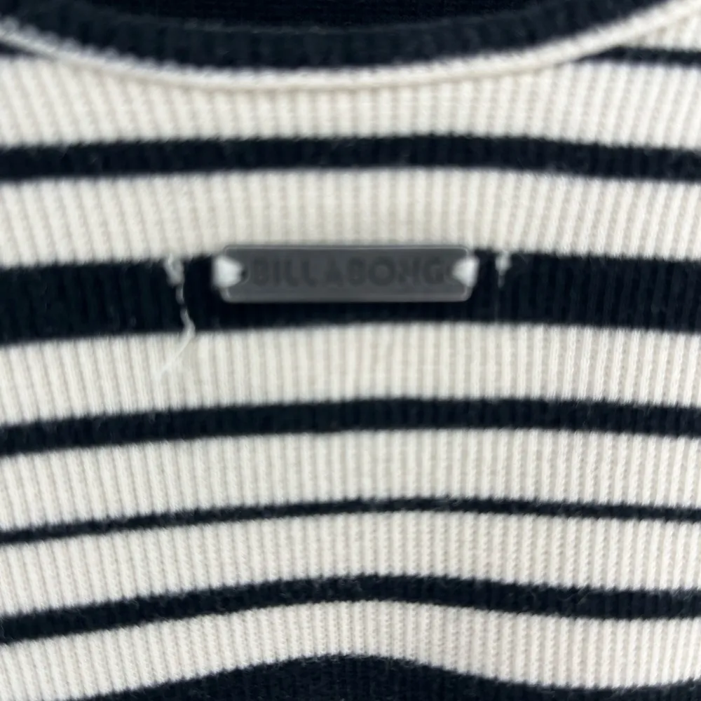 Billabong Women's Coastal Bodycon Striped Black and White Y2K Dress Size small S - Image 4