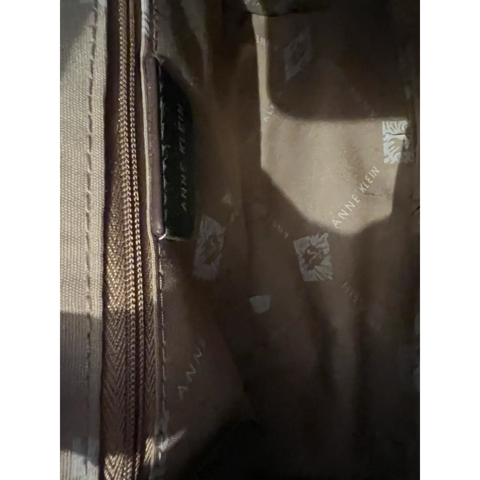 Anne Klein Purse Green Signature Top Handle Handbag Snap Close Zip Pocket - Image 5