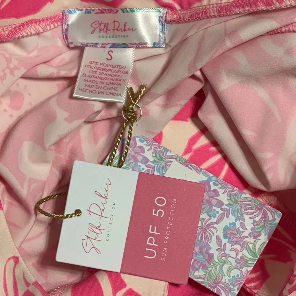 Stella Parker Collection 3/4 Sleeve Notch Neck Pink Floral Print Dress NWT - Image 8