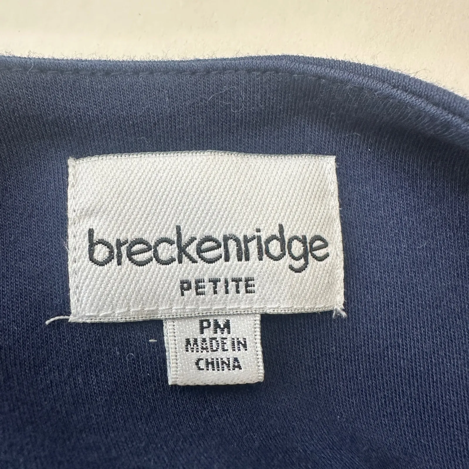 Breckenridge Embroidered Birdhouse Cardigan Sweater Women Petite Medium‎ Navy - Image 6