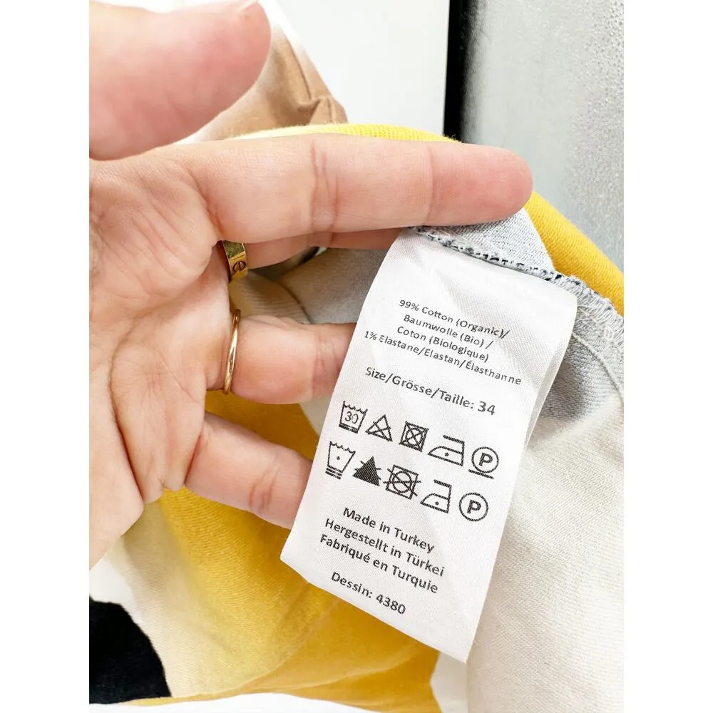 Baum und Pferdgarten Ajajo Dress Mountain Scape Yellow Size 34 NWT White - Image 4