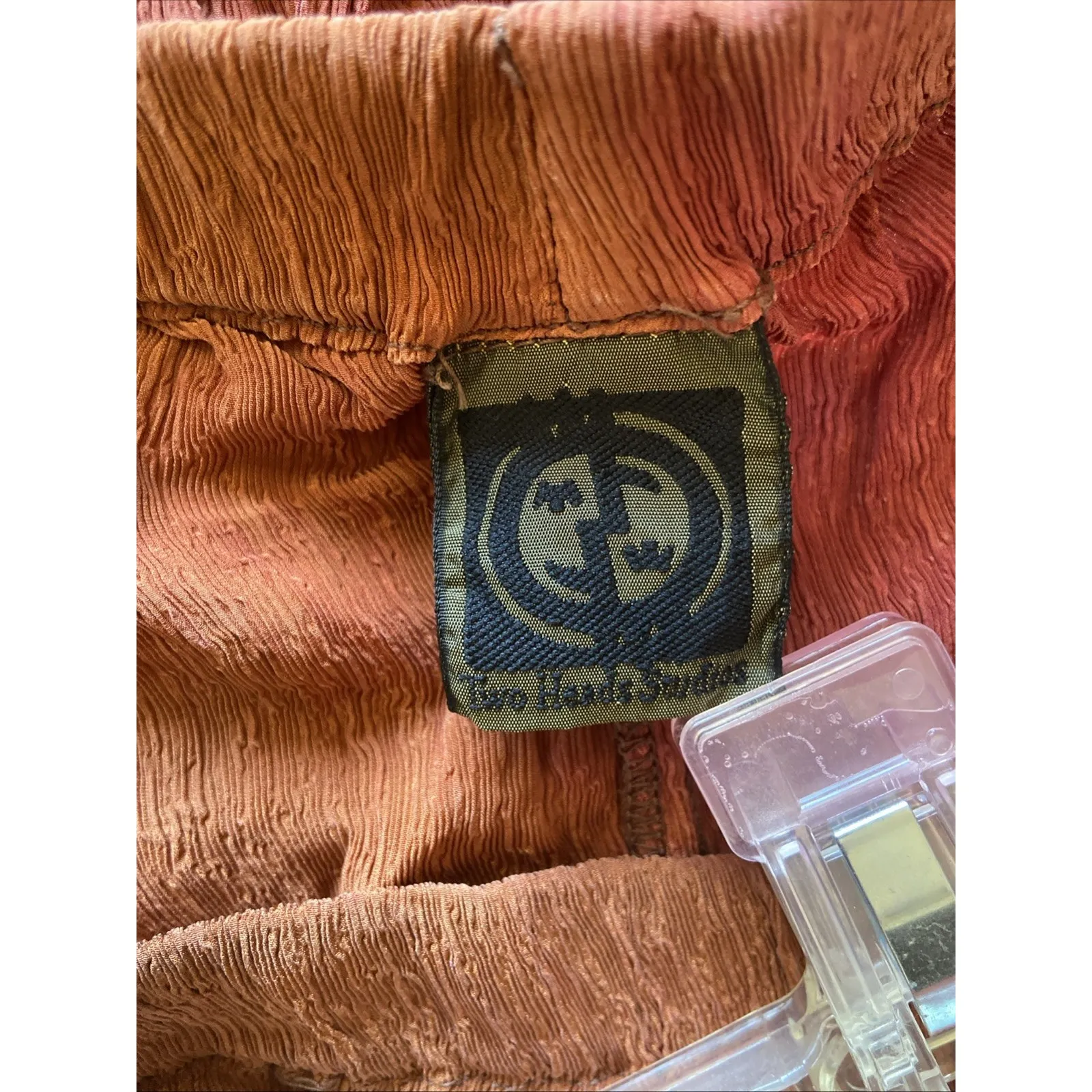 Vintage VTG Two Heads Studios Tie Dye 100% Silk Crinkle Maxi Skirt USA‎ Medium - Image 14