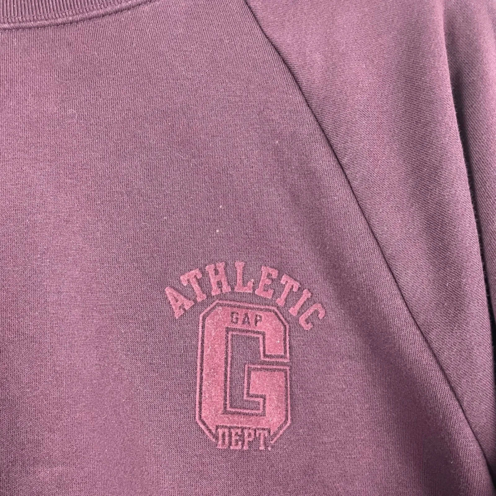 GAP Athletic Dept Sweatshirt Jogger Sweat Set Rich Purple Medium Fleece Lounge - Image 3