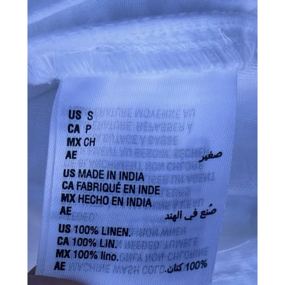 Charter Club Linen Luxury White Pull On Cropped Pants Coastal Lagenlook Beach S - Image 6