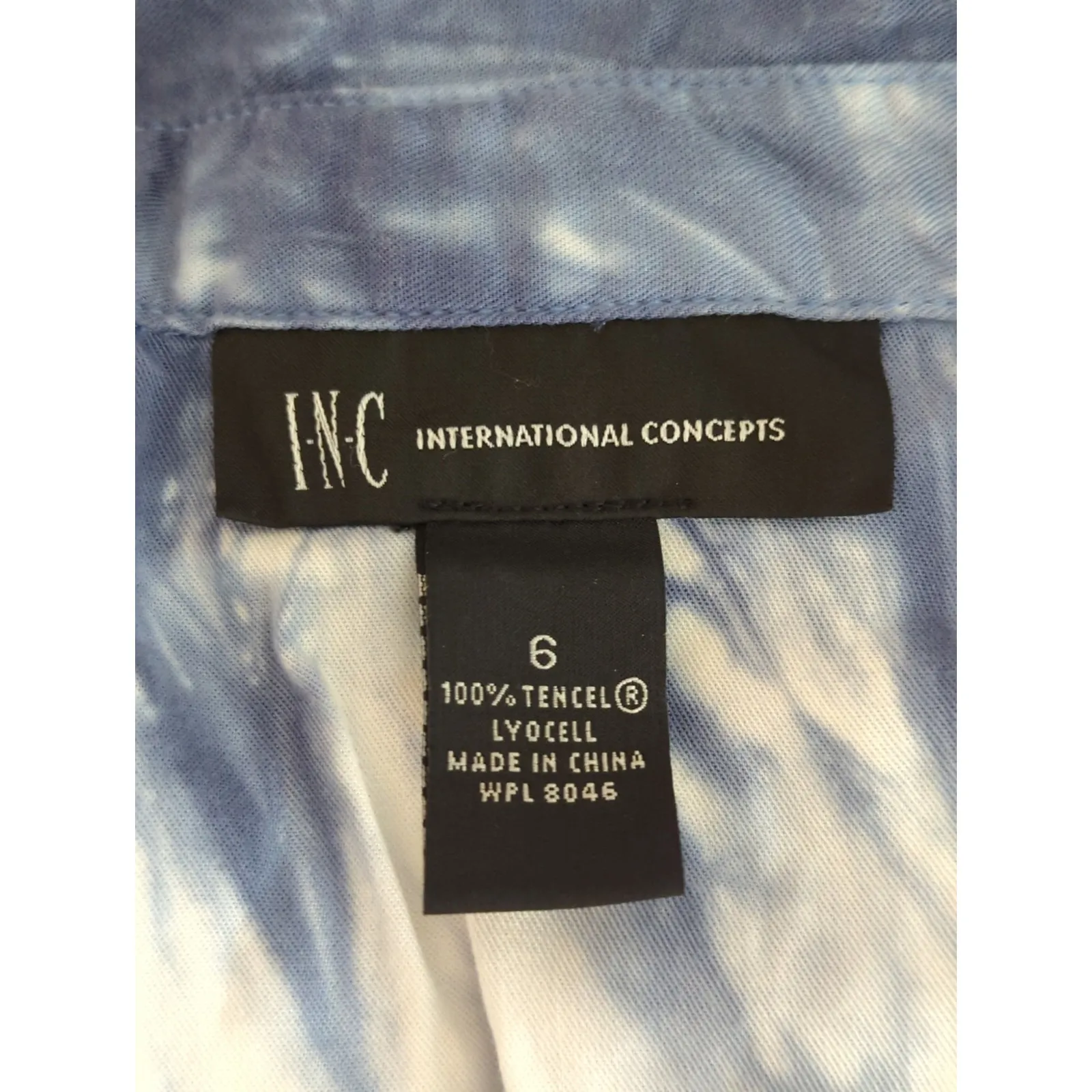 International Concepts Blue Tie Dye Sleeveless Mini Women's Dress Size 6 - Image 8