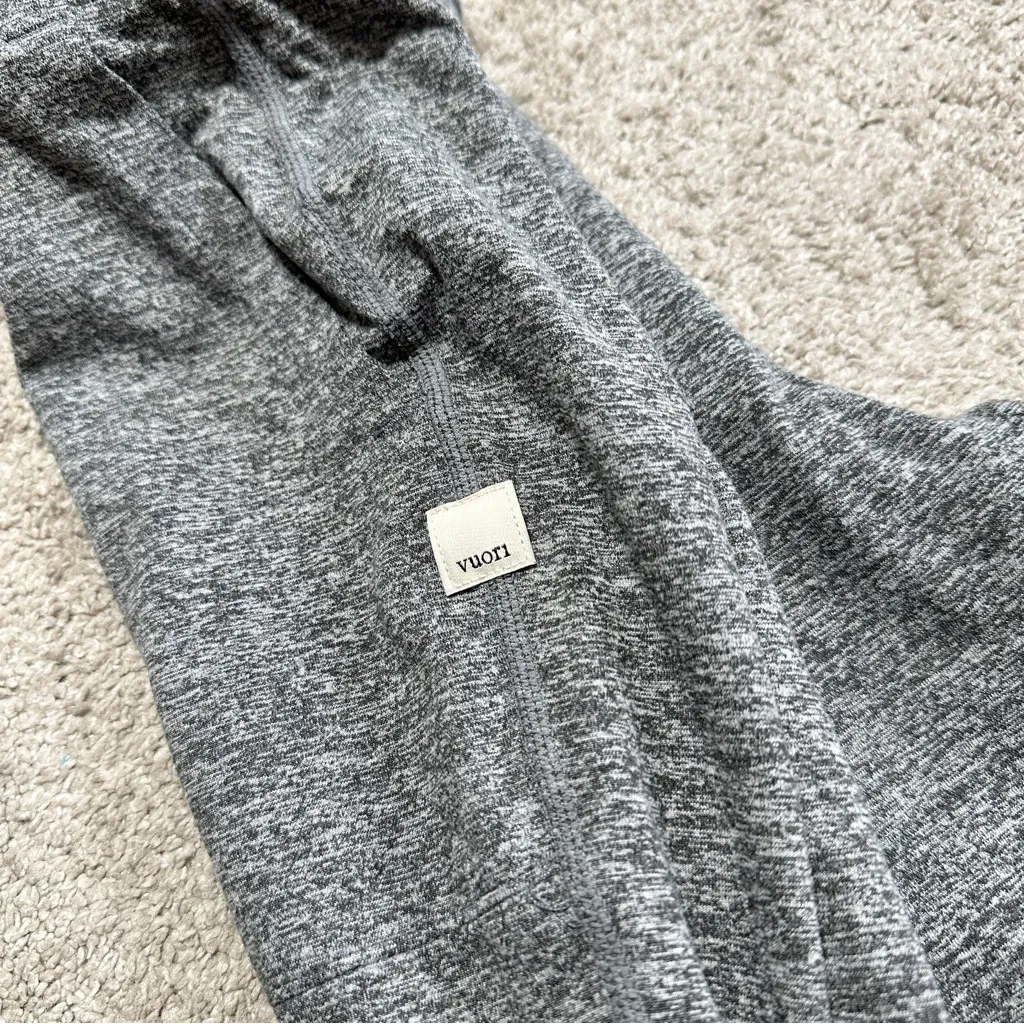 Vuori Women’s Halo Essential Wide Leg Pants Pull On High Rise in Heather Grey L - Image 9