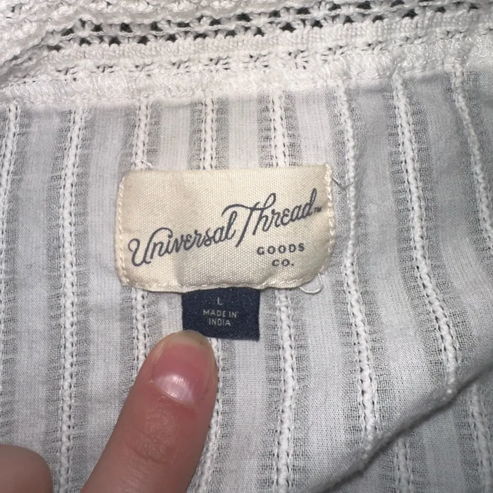 Universal Thread White crochet-Trimmed 100% Cotton Tank Top - Image 3