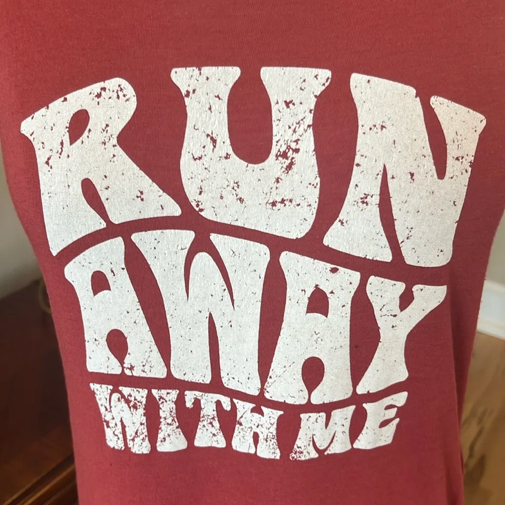 Express Run Away With Me Flowy Tank Rust Womens XS Vintage Red fits XS S M - Image 4