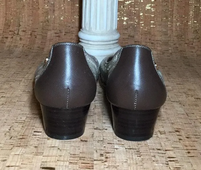 Tanssico Beige Casual Heel Shoes Tan Size 10 - Image 4