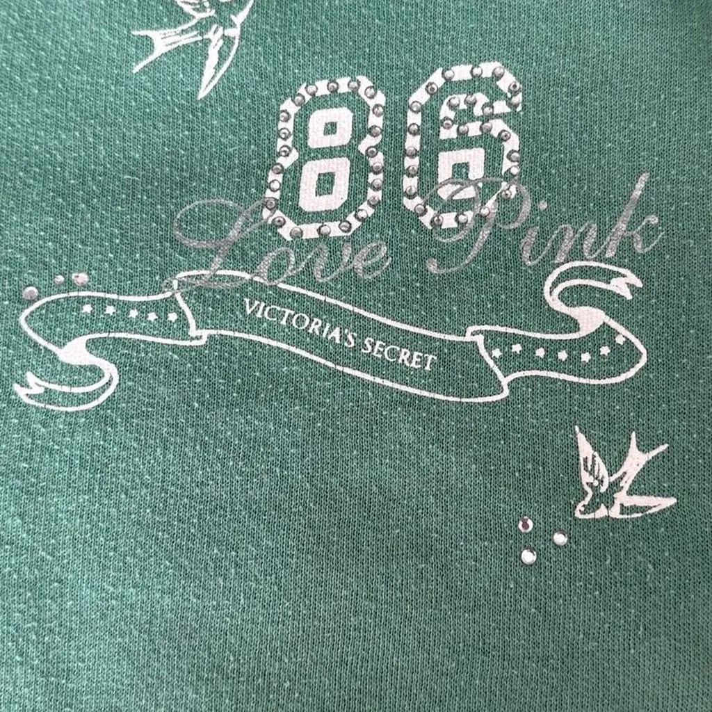 Y2K PINK Victoria’s Secret Zip Up Sweatshirt - Image 3