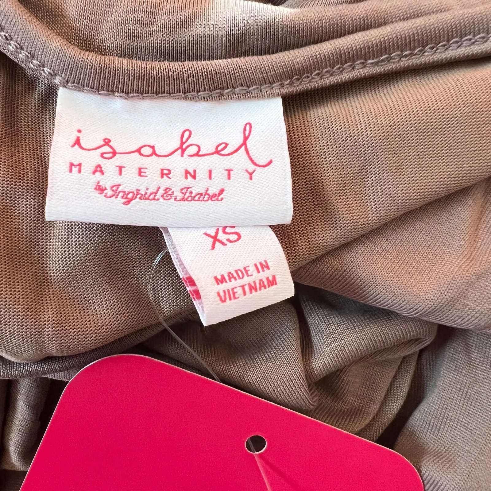 Isabel Maternity Brown Flutter Short Sleeve Modal Knit Top - Size XS - NWT - Image 2