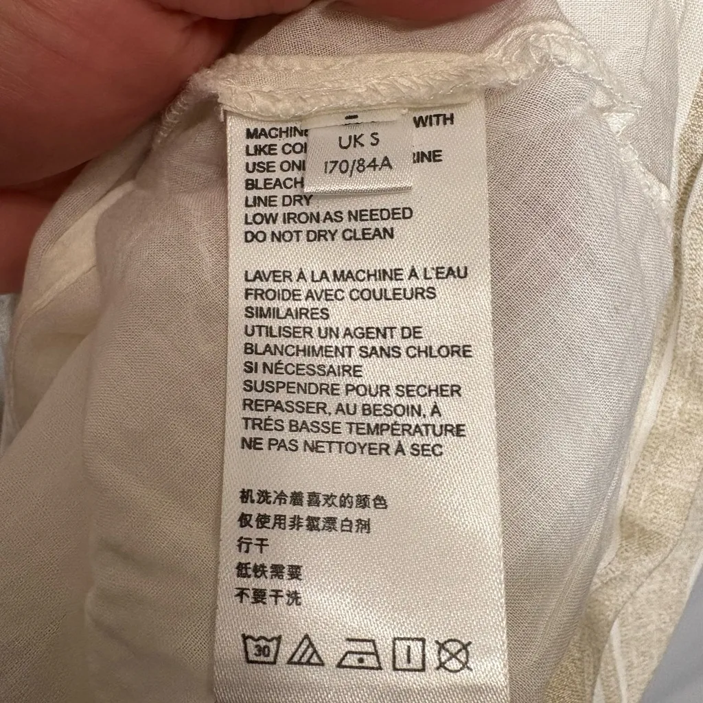 Urban Outfitters Cream and Tan Striped Midi Dress,Size S - Image 10