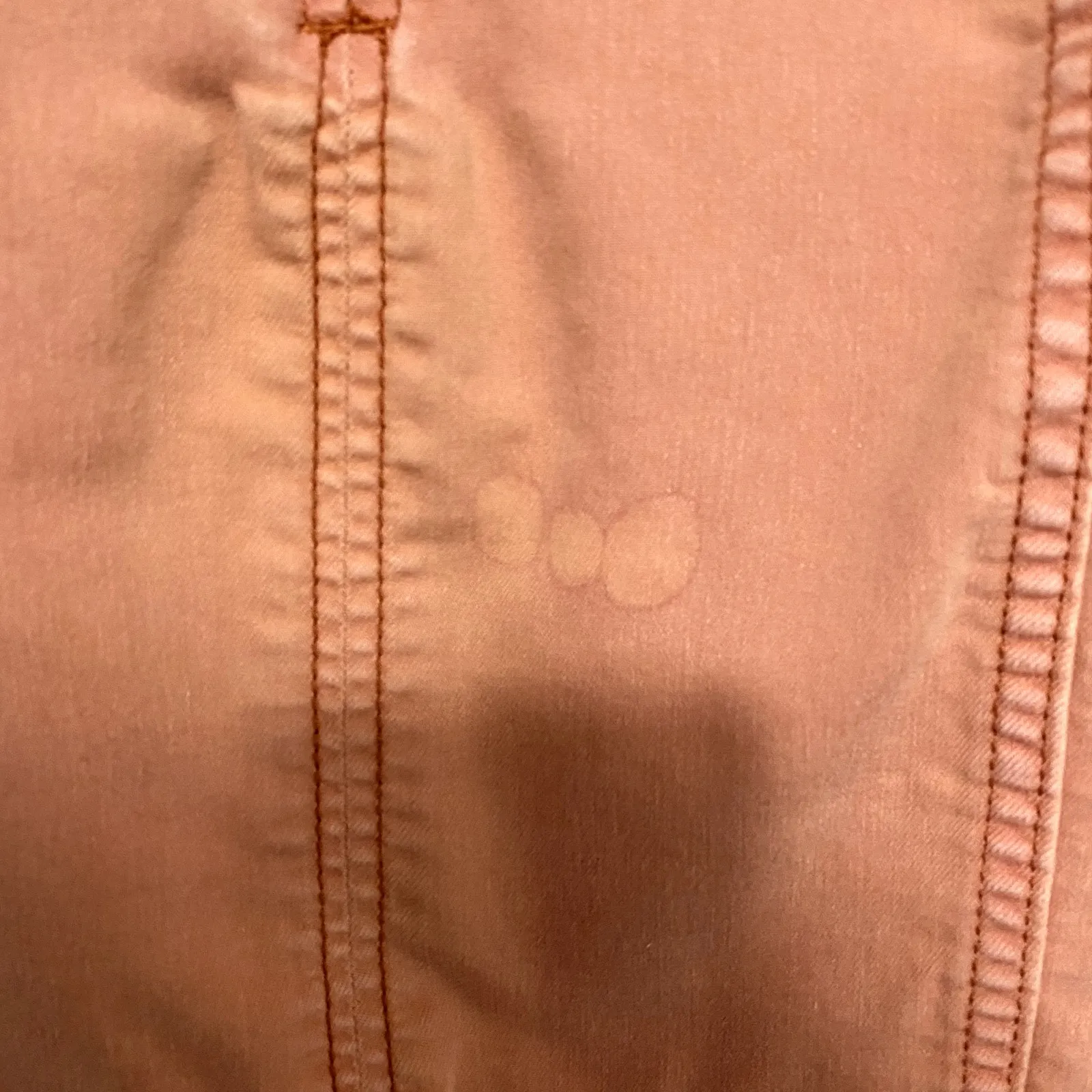 Free People Orange Washed Out Denim Modern Femme Fitted Boho Mini Skirt 2 - Image 5