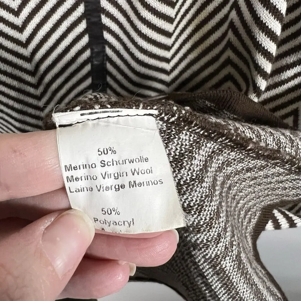 Vintage Altra Made In Italy MerinoWool Sweater & Skirt Set Brown Women’s Size 10 - Image 16