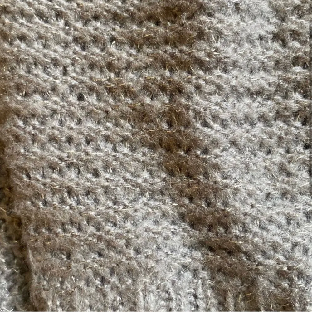 Sonoma Double Cable Cowl Neck Sweater with Metallic Threading - Image 2
