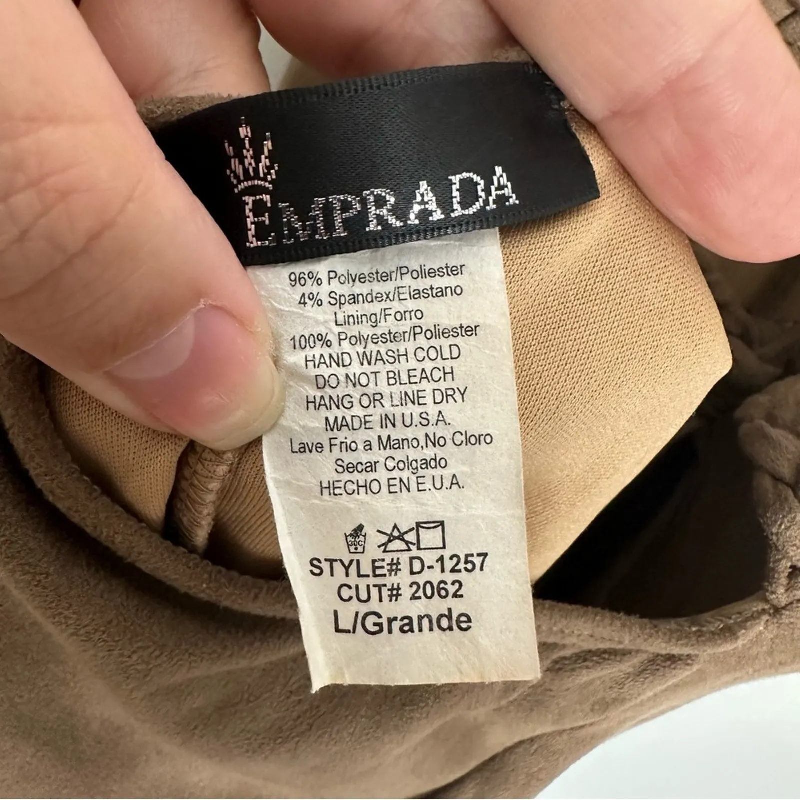 Vintage Y2K Emprada Brown Strappy Faux Suede Mini Dress Sz L Indie Sleeze Y2K Size L - Image 8