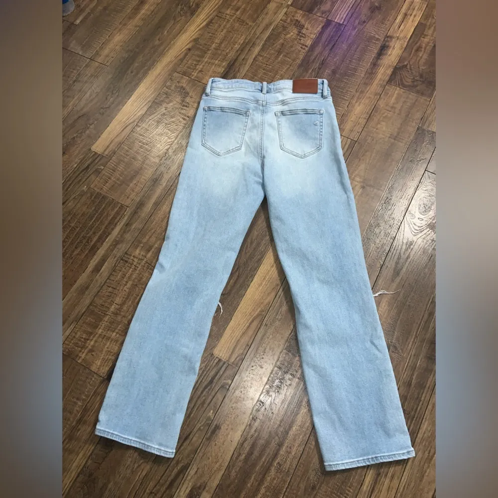 Hidden Los Angeles denim faded straight leg Jean distressed boho casual spring Blue Size 28 - Image 7