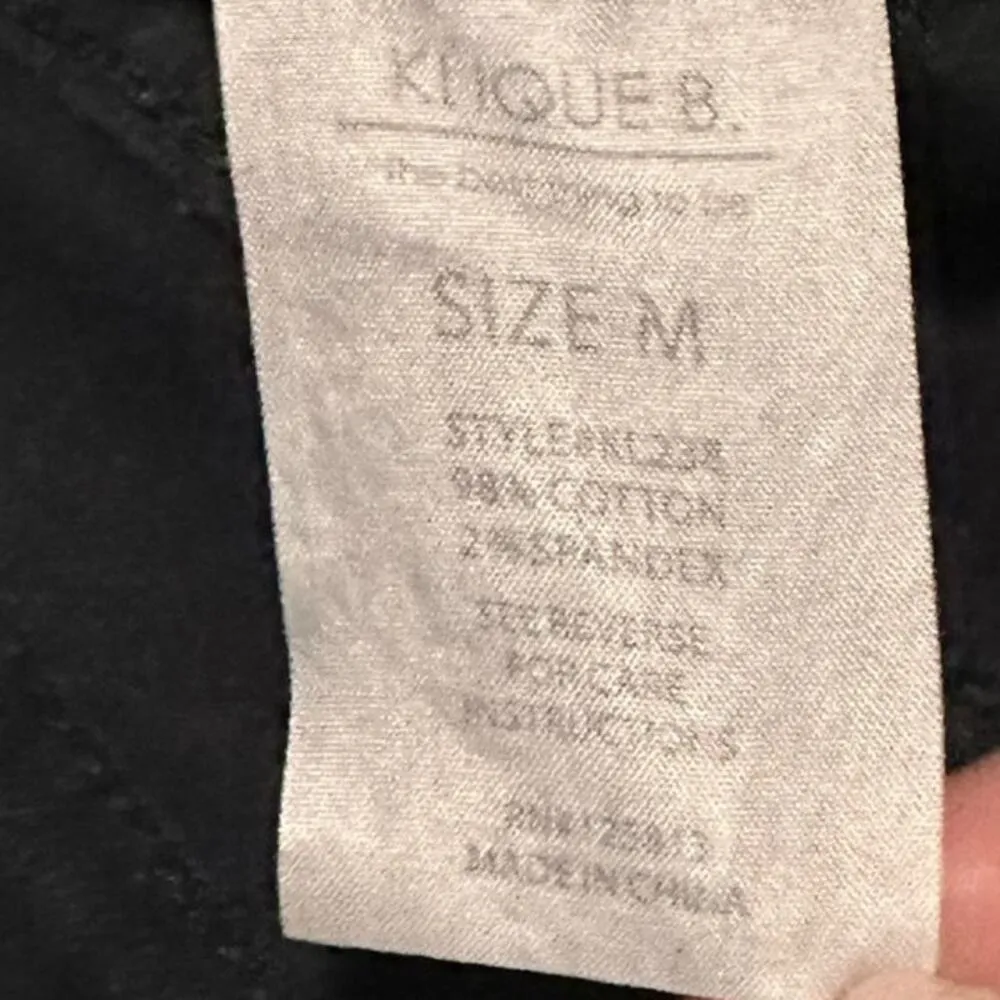 Klique B. Stretch Mid Rise Black Denim Shorts Jean Shorts M - Image 4